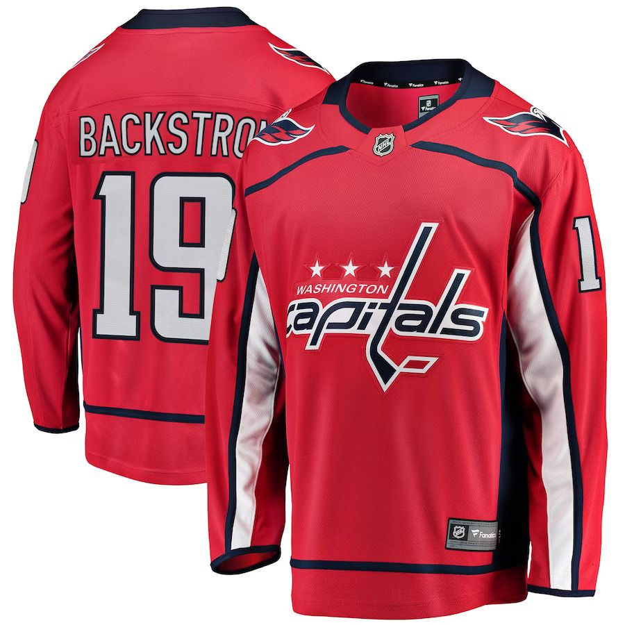 Men Washington Capitals 19 Nicklas Backstrom Fanatics Branded Red Breakaway Player NHL Jersey
